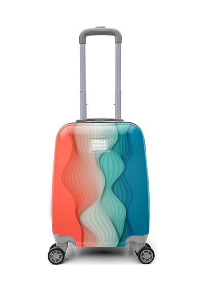Coral High Renkli Desenli Mini Kabin Boy Valiz 40cm 16762 Çok Renkli