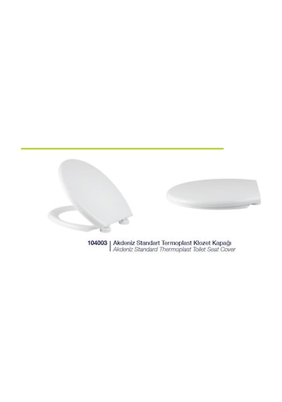 Akdeniz Standart Termoplast Klozet Kapağı Beyaz