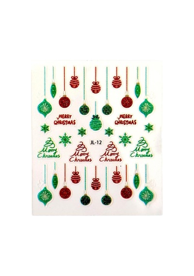 No.12 - Süsleme Temalı 3d Tasarım Yapışkan Kolay Uygulanan Tırnak Sticker Tırnak Dövmesi Nail Art