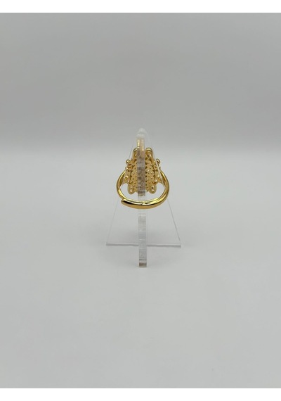 Arnes Jewelry Çelik 22 Ayar Altın Kaplama Ayarlanabilir Yüzük Ar491nes Gold