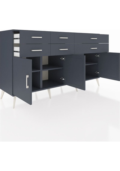 Hyperion Konsol 3 Raflı 6 Çekmeceli 4 Kapaklı 176x44x99 Antrasit-antrasit Antrasit - Antrasit Hyperion Konsol 3 Raflı 6 Çekmeceli 4 Kapaklı 176x44x99 Antrasit-antrasit Antrasit - Antrasit