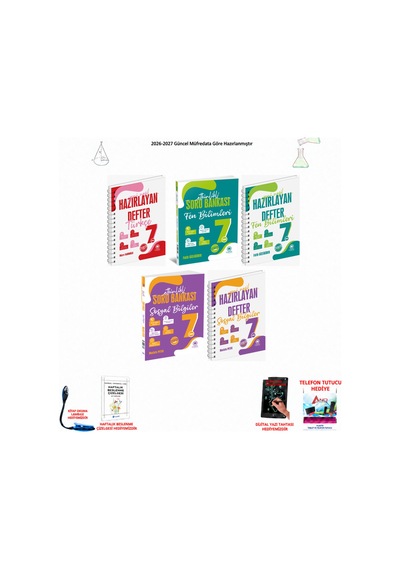 Çanta 7. Sınıf Tüm Dersler 107 5 Kitap Seti