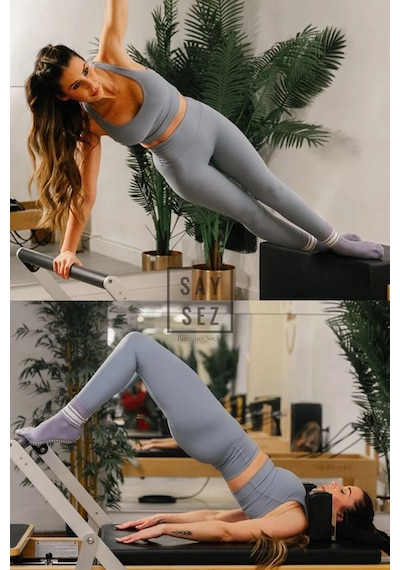 Saysez Bambu Kadın Gri Kaydırmaz Taban Silikon Baskı Pilates Yoga Fitness Dans Aktivite Tenis Çorabı 3'lü Renkli Saysez Bambu Kadın Gri Kaydırmaz Taban Silikon Baskı Pilates Yoga Fitness Dans Aktivite Tenis Çorabı 3'lü Renkli