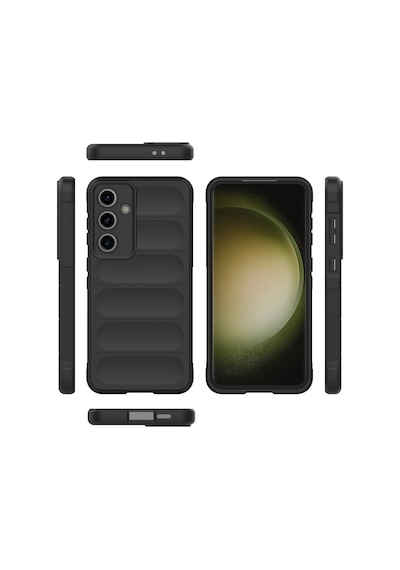Subutu Galaxy S25 Fe Kılıf Esnek Tpu Oyuklu Arka Yüzey Tasarımlı Sbt Etnik Silikon Kapak - Koyu Yeşil Yeşil