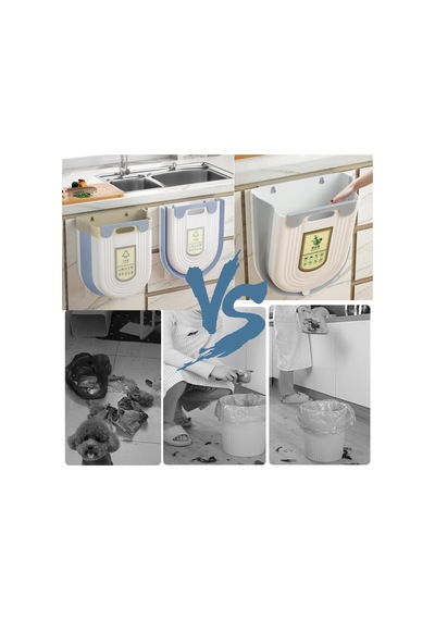 Kyrotech Katlanabilir Körüklü Mutfak Dolap İçi Çöp Kovası 20kg Taşıma Kapasiteli, Kompakt Ve Çok Renkli
