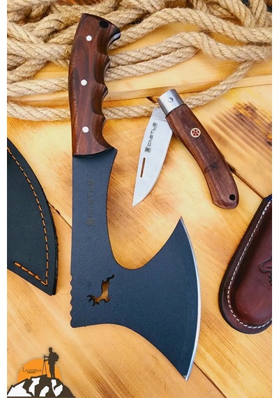 Ceviz Sap Outdoor Balta Kamp Bıçağı Çakısı Kılıflı Kmp-017 Kahverengi