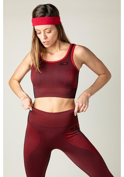 Maraton Active Slimfit Kadın Bisiklet Yaka Kolsuz Spor Siyah Bra 813055-Siyah