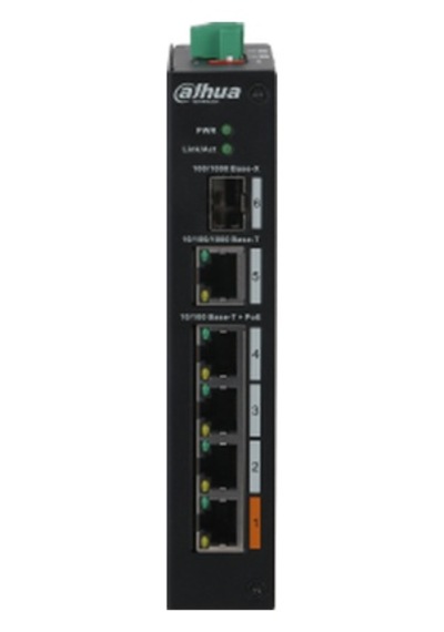 Dahua Pfs3106-4et-60 4 Port 4xfe-2xfe Yönetilemez Megabit 60w Poe Switch