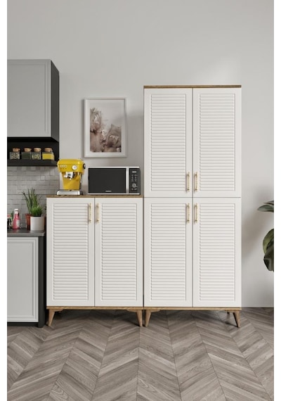 Panjurlu Metal Kulp Pnj6190 Çok Amaçlı Dolap 6 Kapaklı Mutfak Dolabı Balkon Dolabı Kiler Banyo Dolabı Ayakkabılık Ekru Ceviz Panjurlu Metal Kulp Pnj6190 Çok Amaçlı Dolap 6 Kapaklı Mutfak Dolabı Balkon Dolabı Kiler Banyo Dolabı Ayakkabılık Ekru Ceviz