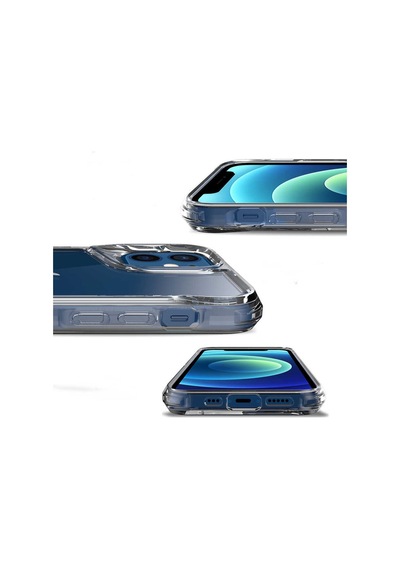Apple Uyumlu iPhone 12 Kılıf Zore T-Max Köşeleri Korumalı Kılıf Renksiz