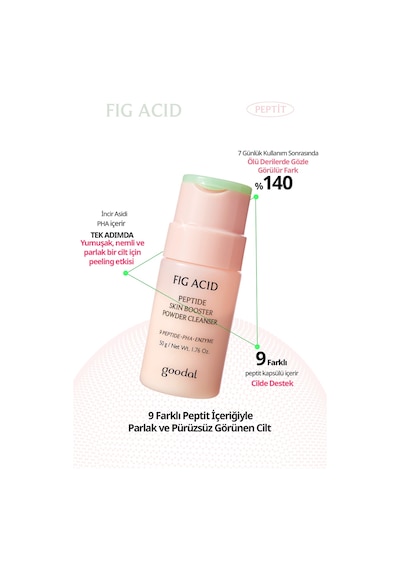 İncir Asidi İçeren Enzim Toz Peeling Goodal Fig Acid Peptide Skin Booster Powder Cleanser