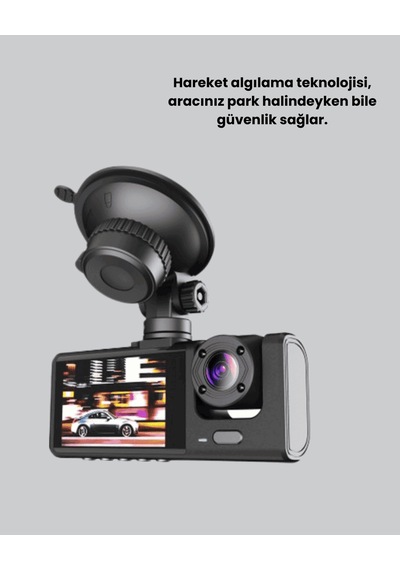 Araç Kamerası Full Hd Çift Yönlü Hareket Algılama Döngüsel Kayıt