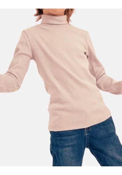 Alya Underwear Balıkçı Yaka Pamuklu Fitilli Kumaş Çocuk Kaşkorse Unisex Body Pudra