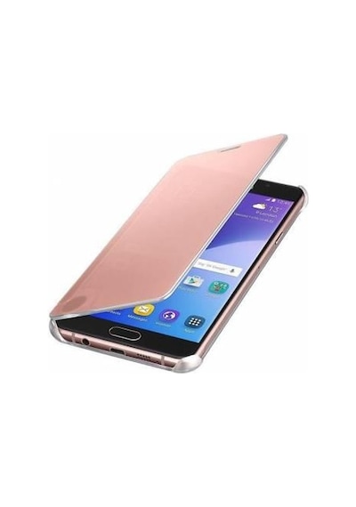 Galaxy A7 2016 A710f İle Uyumlu Clear View Cover Pembe Ef-za710czegww