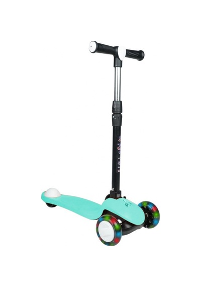 3+ Yaş Pro Scooter Turkuaz Işıklı 50 Kg Taşıma Kapasiteli Turkuaz
