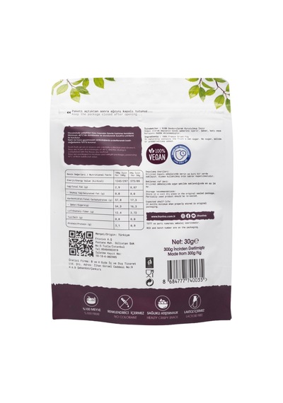 Fruvivo Dondurularak Kurutulmuş İncir Vegan Glutensiz 30 G