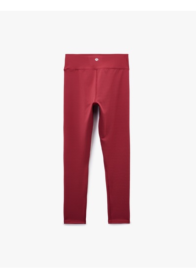 Koton Yüksek Bel Slim Fit Basic Spor Tayt Bordo 6wak40270nk Bordo