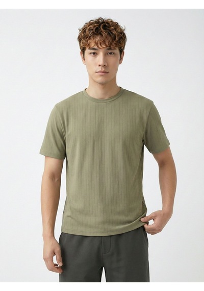 LOFT Regular Fit Erkek Tshirt K.kol Açık Haki