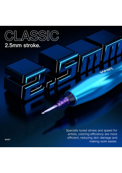Mast P20 Pmu Kablosuz Kalıcımakyaj Makinesi 2.5 Mm Stroke Mavi Renk
