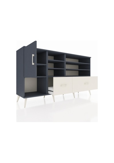 Hyperion Konsol 8 Raflı 2 Çekmeceli Tek Kapaklı 176x44x99 Antras Antrasit-antrasit/aytaşı Hyperion Konsol 8 Raflı 2 Çekmeceli Tek Kapaklı 176x44x99 Antras Antrasit-antrasit/aytaşı