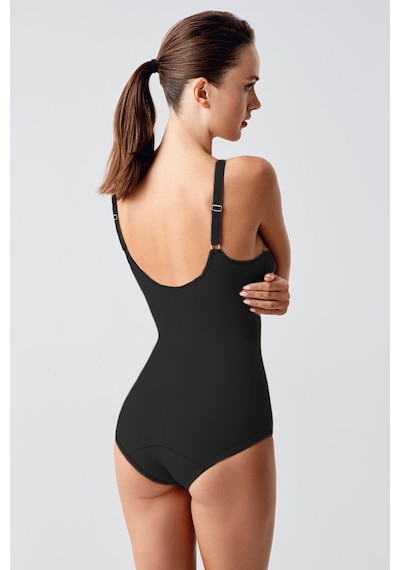 Cotonhause Kadın Korse Body Tüm Vücut Şekillendirici Toparlayıcı Askılı Siyah 369605 Sıyah