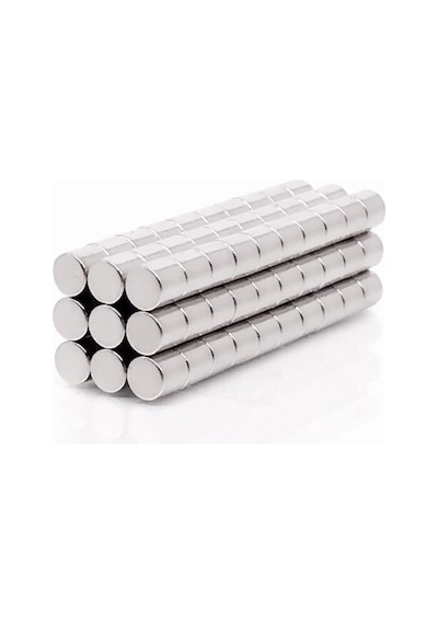 50 Adet 5x5 Mm Yuvarlak Güçlü Neodyum Mıknatıs Çap 5 Mm Kalınlık 5 Mm