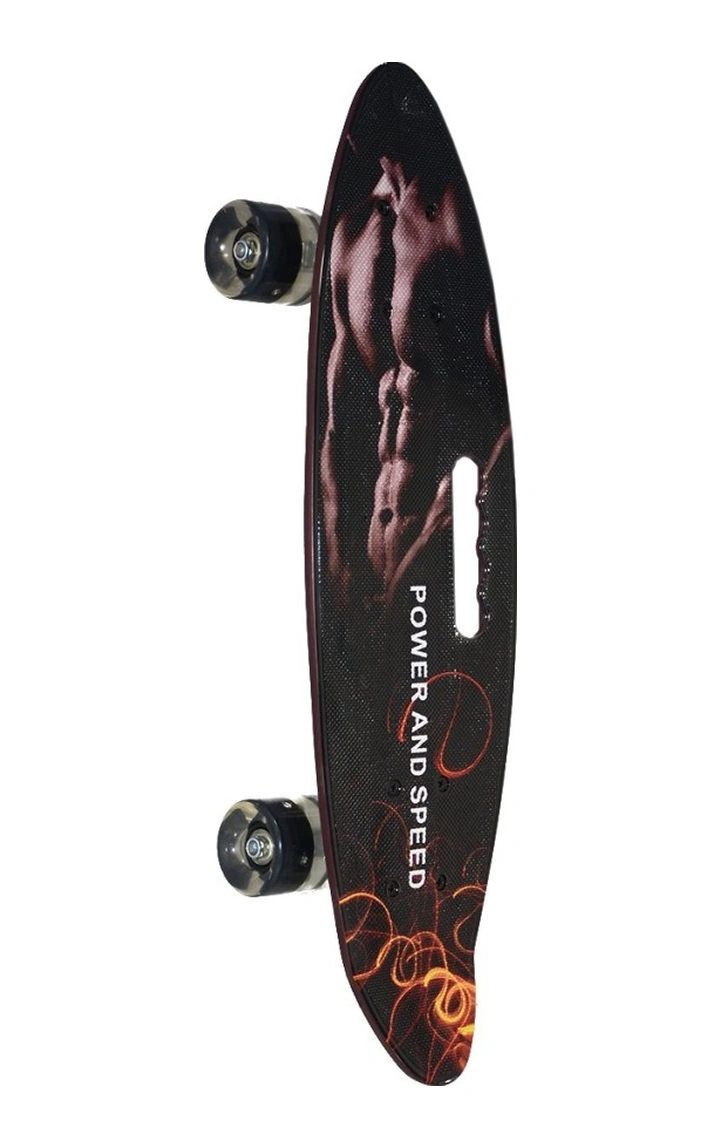 885 Desenli Orta Boy Işıklı Kaykay 60 Cm Turuncu