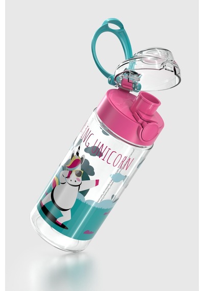 Renga Saga Unicorn Desenli 500 Ml Tritan Çocuk Matara 912014 Pembe-turkuaz Turkuaz - Pembe