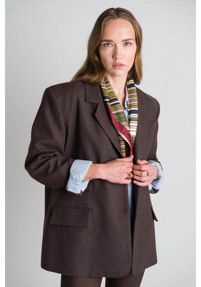 Nauvè Kaşe Blazer Ceket Kahverengi