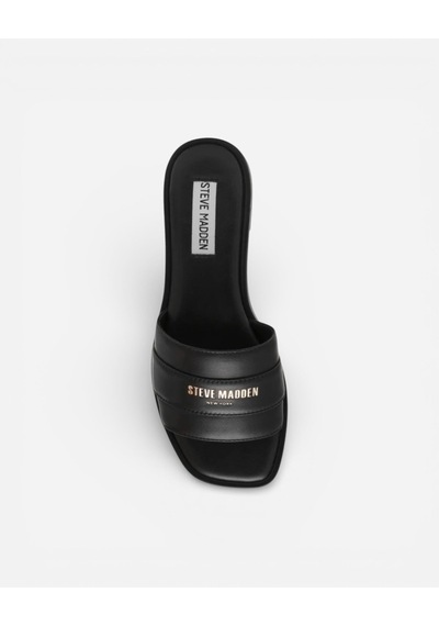 Steve Madden Ashten Black Leat Kadın Siyah Terlik Ashten