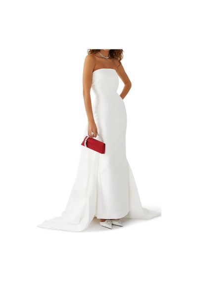 Solace London Imani Maxi Elbise - Renk Krem