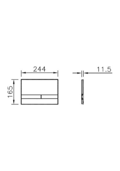 VitrA Select 740-1101 Kumanda Paneli, Siyah-krom Buton siyah