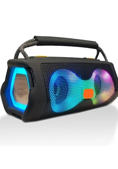 Jedel Sa-217 Taşınabilir Bluetooth Hoparlör, Rgb Led Işıklı, Kablosuz, Boombox Tasarım Ses Bombası