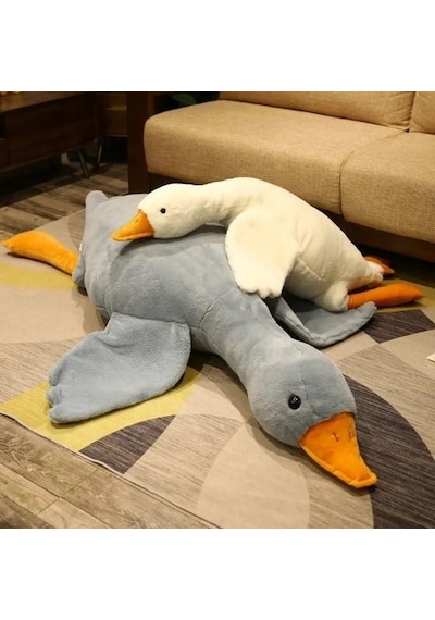 Sevimli Peluş Uyku Arkadaşım Kaz 75 Cm- Uçan Kaz Morton Uyku Yastığı 001