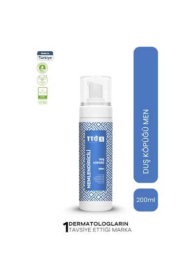 Tto-x Nemlendiricili Duş Köpüğü Men 200ml Kokusuz