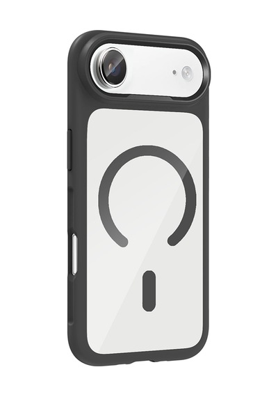 Apple Uyumlu iPhone 17 Air Kılıf M-safe Şarj Özellikli Metal Kamera Çerçeveli Zore Tiko Kapak Siyah