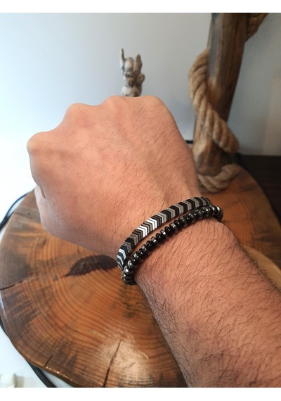 Jtss26blk1683 Onyx Ve Hematit Doğaltaş 6 Mm Siyah-gri Esnek Ve Örme İp Asansörlü Garantili Janti Kombin Bileklik Kutulu Çok Renkli Jtss26blk1683 Onyx Ve Hematit Doğaltaş 6 Mm Siyah-gri Esnek Ve Örme İp Asansörlü Garantili Janti Kombin Bileklik Kutulu Çok Renkli