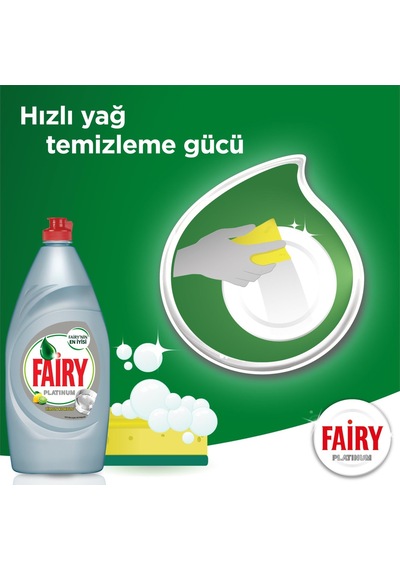 Fairy Platinum Limon Kokulu Sıvı Bulaşık Deterjanı 870 ML
