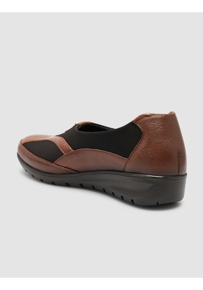 Cabani %100 Hakiki Deri Taba Detaylı Kadın Comfort Ayakkabı Taba