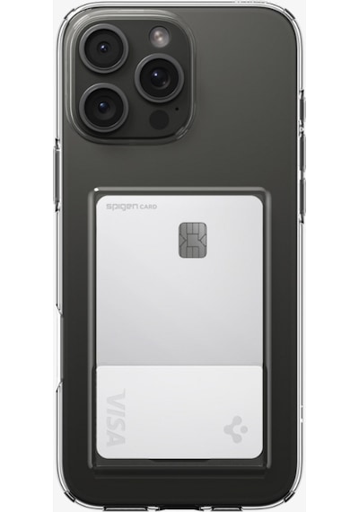 Apple Uyumlu iPhone 16 Pro Kılıf Crystal Slot Kartlıklı Kılıf Crystal Clear - Acs08144