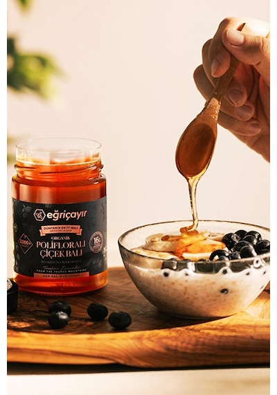 Eğriçayır Organik Polifloralı Çok Çiçekli Bal 3 x 450 G