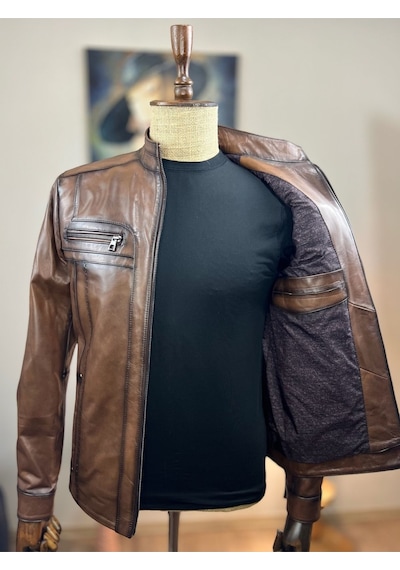 Always Leather Usta İşi Özel Dikim %100 Hakiki Deri 1803340027 Kahverengi