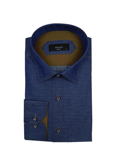Erkek Slim Fit Gömlek Bgl-st00121 Mavi