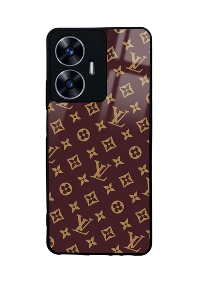 Realme C55 Red Lv Tasarımlı Glossy Telefon Kılıfı Kırmızı