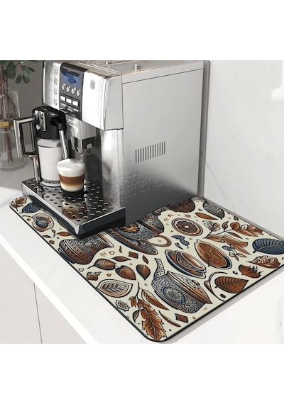 Valerine Life Kahve Makinesi Matı Su Geçirmez Kaymaz Yıkanabilir Çaycı, Çay Espresso Makinesi Pad 35x45cm 27240102