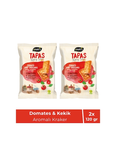 Domates & Kekik Aromalı Kraker 120 Gr X2 Adet