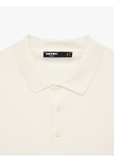 Koton Regular Fit Kol Detaylı Düğmeli Polo Yaka Kısa Kollu Triko Tişört Beyaz 6sam70005ht Beyaz Koton Regular Fit Kol Detaylı Düğmeli Polo Yaka Kısa Kollu Triko Tişört Beyaz 6sam70005ht Beyaz