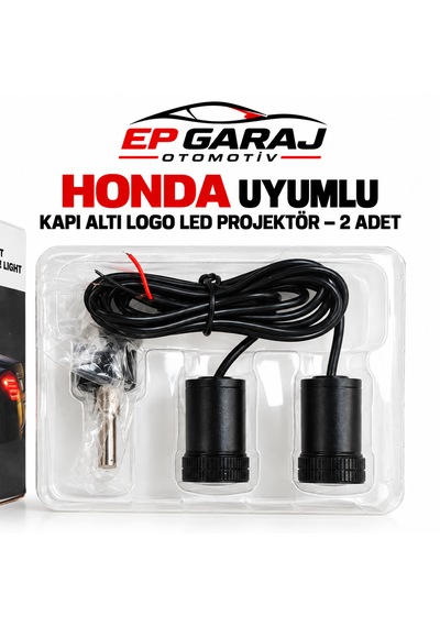 Honda Kapı Altı Logo Led Projektör Kırmızı Renk 2 Adet Takım -