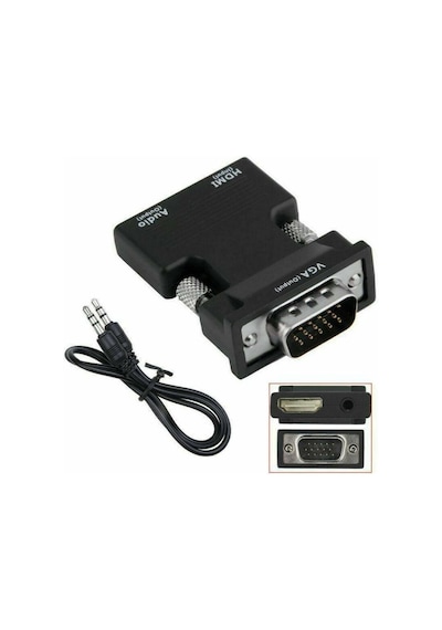 Hdmi To Vga Kablo Çevirici Dönüştürücü + Ses Destekli Mg-2163 (468077435)