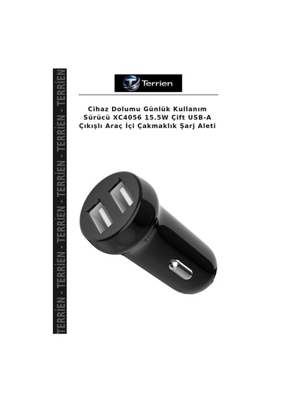 Cihaz Dolumu Günlük Kullanım Sürücü Xc4056 15.5w Çift Usb-a Çıkışlı Araç İçi Çakmaklık Şarj Aleti